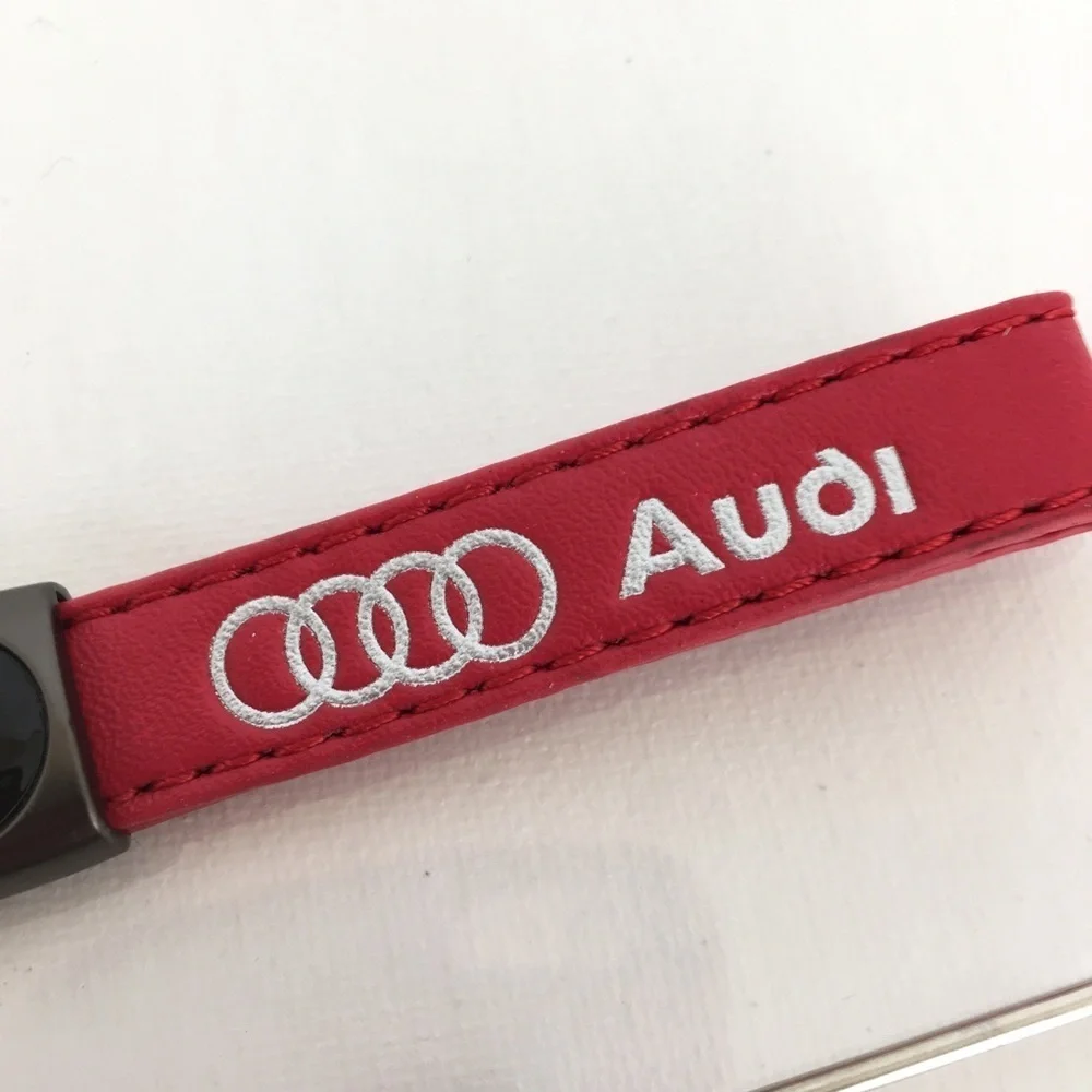 NEW Audi Keychain Red Key Fob NWT Auto Accessories Gift Unisex Car Keyring